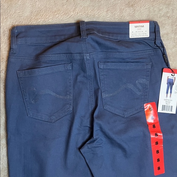 NWT Santana Tummy Control Jeans in Blue Rolled Cuff sz 8 - Picture 11 of 11